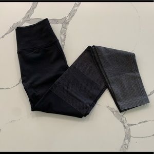 Lululemon ribbed legging black/silver ombré size 2